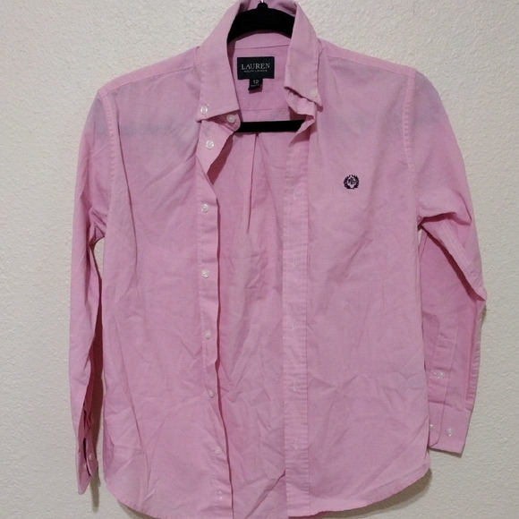 Lauren Ralph Lauren Pink Button Down Shirt - Picture 3 of 11